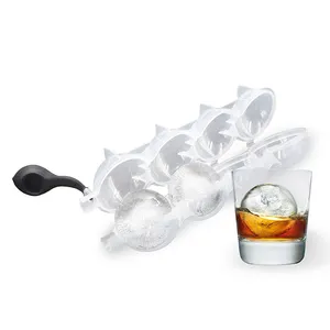 New Fashion Hot Sale Reusable Giant Four hole Ice Ball Molds Sphere Whiskey Ice Ball Maker