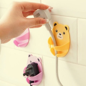 <span class=keywords><strong>Crochet</strong></span> de fixation sans perçage, support de rangement de cuisine, support de prise électrique, support de prise en forme de petit ours, <span class=keywords><strong>crochet</strong></span> de dessin animé - Product Image 5