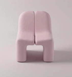 독특한 의자 사용자 정의 FRP 좌석 Japandi 디자인 장난 모양 비 팁베이스 베이지 핑크 악센트 어린이 안전 좌석 - Product Image 5