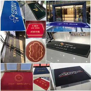 Tapis de zona Comercial Enter Customized Doormats Impresso Logo Foot Mats Rubber Backing Bem-vindo Entrada Front Door Floor Mats