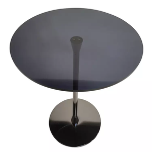 <span class=keywords><strong>Tavolino</strong></span> Contemporaneo in Acrilico Nero con Supporto in Acciaio, <span class=keywords><strong>Tavolino</strong></span> Laterale, Leggio in Acrilico, <span class=keywords><strong>Tavolino</strong></span> da Caffè <span class=keywords><strong>per</strong></span> Soggiorno e Negozio - Product Image 4