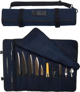 Free sample Heavy Duty Professional eva Knife Carrying <b>Storage</b> Case Cutlery <b>Carrier</b> Chef Knife Roll <b>Bag</b> With 10 Slot - Product Image 6