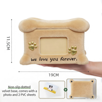 Urne funéraire de luxe en polyrésine écologique pour animaux de compagnie, cadre photo rectangulaire, boîte à cendres pour chien et chat, souvenir de perte d'animal, cadeau commémoratif