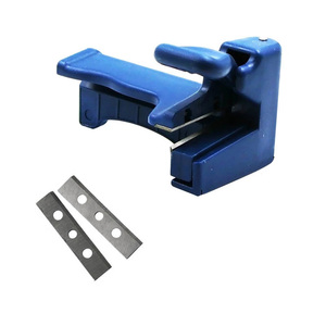 Máquina de bandas Manual, dispositivo de corte, dispositivo de bloque, recortadora de doble cabeza y <span class=keywords><strong>cola</strong></span> de madera para tira de encuadernación de PVC de <span class=keywords><strong>carpintero</strong></span> - Product Image 2