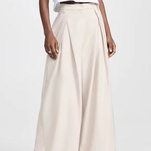 Pantalones anchos de lino con logotipo personalizado a la moda para mujer, pantalones ligeros de lino para mujer - Product Image 1