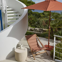 Base de parasol JH-Mech personnalisée avec mécanisme de verrouillage à double bouton de 64 lb, plaque carrée épaisse lestée et patins antidérapants réglables