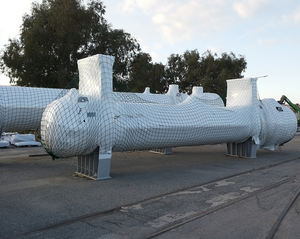 Fabriqué en Italie, film protecteur de marque Carte Dozio, 240 microns, 25 m x 12 m, protection UV, imperméable, film rétractable pour stockage extérieur - Product Image 1