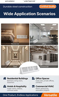 Diffuseur de plinthe avec couvercles de ventilation 18 pouces, remplacement de diffuseur de plinthe, levier de réglage de l'air, installation facile, pour sol et mur domestiques, blanc