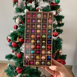 Factory Direct 25cm Blown Glass Christmas Ball Spray Painted Christmas Tree Glass Beads Pendant Decoration Creative Home