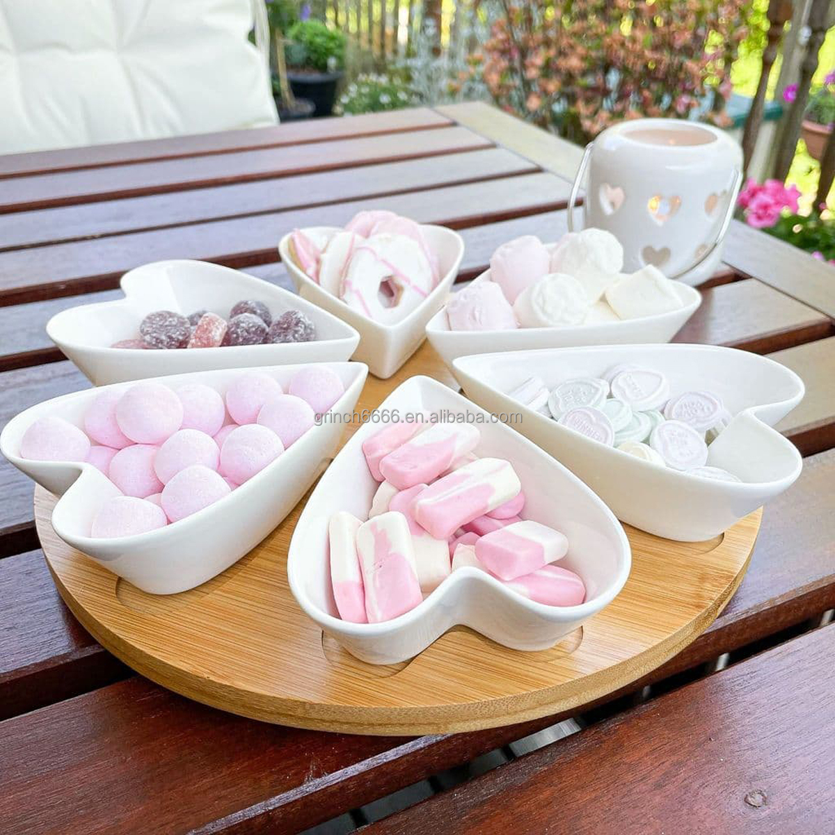Spinning Heart Snack Station - Sustainable Ceramic Bowls