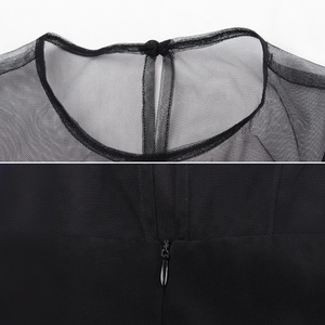 Chic Style Maille Noire à Volants D'été Volants Sans Manches Robe De Soirée - Product Image 6