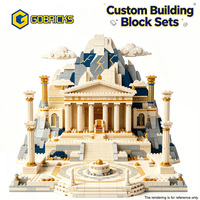 Gobricks - Juego de Bloques de Construcción Personalizados MOC, Edificio Antiguo Occidental, Escena Mítica OEM, Arquitectura Clásica, Modelo de Ladrillos, Tema Cultural, Regalo