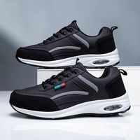 Baskets décontractées pour hommes en cuir PU léger avec coussin d'air, grande taille, chaussures de sport pour hommes, Zapatos Deportivos Running