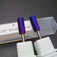 Ensemble professionnel de forets à ongles en carbure de tungstène à petit diamètre pour manucure, grain F, lime à ongles pour ongles en acrylique