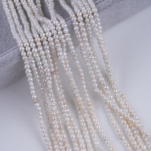 Perles d'eau douce naturelles en gros, 3,5-4 mm, forme irrégulière, pour la fabrication de bijoux DIY, bracelet avec perles de couleur en vrac - Product Image 5