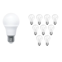 Ampoule Globe LED certifiée UL A60 19 2.4G Télécommande 120V 8W 5CCT E26 DIM G4 B22/E27 AC/DC Dimmable 15W/50W/100W SMD Plastique