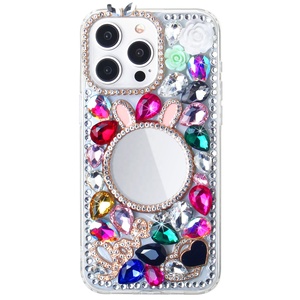 Wholesale Luxury Diamond Pearl Glitter Mirror Bling TPU+PC Mobile Phone Case Magnetic Ring Holder Shockproof Multi Colors for - Product Image 6