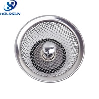 Filtre de vidange pour évier de cuisine en acier inoxydable moderne et durable, crépine en métal perforé avec bouchon