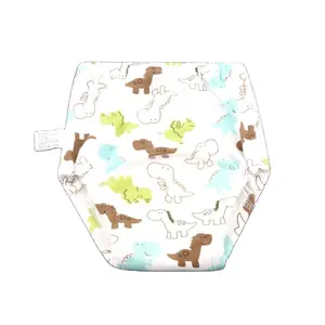 wholesale baby training pants washable 6 layers of gauze diaper pocket reusable cute baby cloth diaper China Manufacturers
