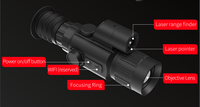 Lunette thermique infrarouge à clipser 35 mm/50 mm pour la vision nocturne, la chasse, les sports de plein air, la patrouille et l'observation
