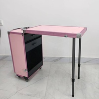Table de manucure mobile pliable, station mobile, table de maquillage roulante, table de manucure, étui à ongles roulant