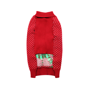 <span class=keywords><strong>Pull</strong></span> en tricot pour <span class=keywords><strong>chien</strong></span> motif renne de Noël rouge, vêtements d'hiver thermiques confortables pour petits et moyens chiens, idéal pour les fêtes et les jours froids - Product Image 2