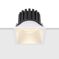 Plafonnier LED COB encastré carré à encoche profonde 8W-40W IP65, Downlight en option à motif nid d'abeille pour éclairage commercial