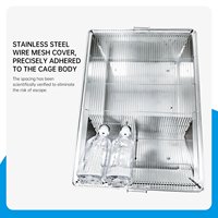 Kandang Ternak Eksperimental Repteer PC Rectangle Push-Up Closure untuk Tupai Terbang, Gerbil, Hamster, Kandang Transparan Putih