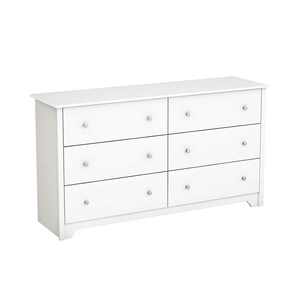 Tocador moderno de seis cajones de estilo americano rústico, armario de almacenamiento de madera económico para el hogar, sala de estar, hotel o salón - Product Image 6