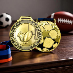 Medalla Deportiva Personalizada de Fútbol, Medalla Redonda de Esmalte Suave con Cinta, Premio para Competencias Dinámicas y Energéticas, Reconocimiento para Eventos Grupales - Product Image 6