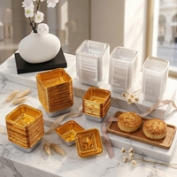 Boîte d'emballage en plastique PET de qualité alimentaire, haute transparence, épaissie, pour jaune d'œuf, pâtisserie, gâteau de lune, mochi