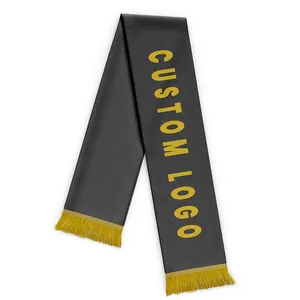 カスタム印刷サッカークラブスカーフジャカードデザインカスタムサッカースカーフ