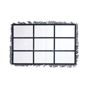 <span class=keywords><strong>Tappeto</strong></span> per camera da letto personalizzato con frangia a 9 pannelli in bianco a sublimazione - Product Image 1