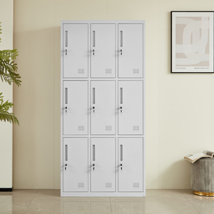 Armoire de rangement à 9 portes, fabrication directe d'usine, armoire de bureau en métal robuste, grande capacité, <span class=keywords><strong>casier</strong></span> <span class=keywords><strong>verrouillable</strong></span> pour la maison et le bureau - Product Image 2