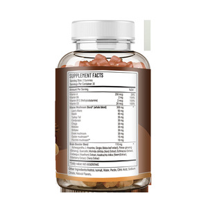 Gummies aux champignons GMP OEM en marque privée, concentration et clarté pour adultes, soulagement du stress, énergie naturelle, complément adaptogène végétalien - Product Image 2