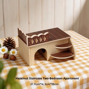 Cachette pour hamster en bois massif, écologique, sur le thème de la forêt, pour grands espaces - Product Image 5