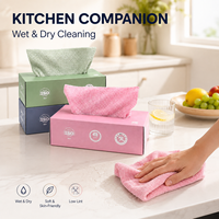 Chiffons de nettoyage absorbants réutilisables en boîte, chiffons en microfibre, petits chiffons de nettoyage pour la maison, le bureau, la cuisine et la voiture