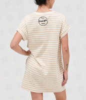 Robe longue ajustée personnalisable pour femme, à manches courtes, rayée, style t-shirt, sexy, en coton et élasthanne, vêtement décontracté