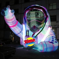 Modèle d'astronaute géant gonflable éclairé par LED Cartoon Spaceman pour la publicité extérieure lors d'événements musicaux