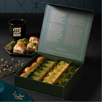 Maßgefertigte Leere Schokoladenpralinen-Schachteln, Luxuriöse Weiße Karton-Geschenkverpackung für den Nahen Osten, Sortierte Baklava-Papierbox für Datteln