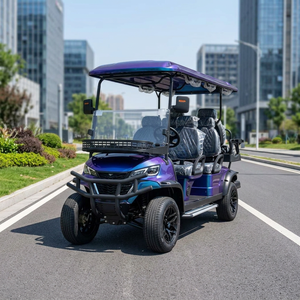Voiturette de golf électrique au design minimaliste et élégant, dégradé bleu-violet, véhicule électrique tout-terrain, transport spécial - Product Image 4