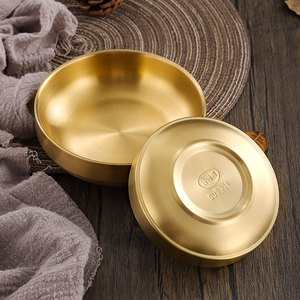 Piatti in acciaio inox oro cibo argento grande zuppa ciotola con piccola salsa rotonda ciotole da cucina contenitori di condimento salsa - Product Image 1