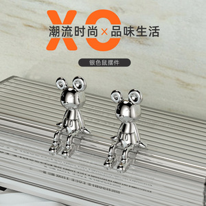 Peninsula Good Products Violent Mouse Ornament Plated Metal Cartoon Decor For Living Room Tv Cabinet Entryway Decoration - Product Image 3