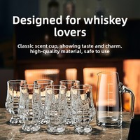 Ensemble de verres à whisky en cristal, verres de dégustation professionnels, verres à liqueur haut de gamme, style minimaliste et luxueux