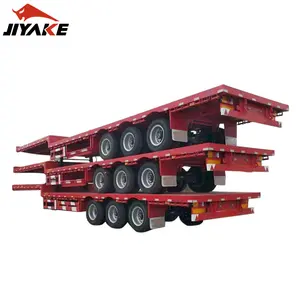 2024 New Arrival 40 Tons 50 Tons 60 Tons 3 Axles Heavy Duty Flatbed Transport Truck Towing Lowbed Semi Trailer