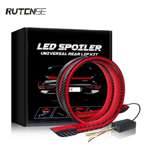 Rutense 120Cm Auto Kofferbak Lamp Drl Turn Light Sequential Amber Rode Richtingaanwijzer Led Achterklep Lichtbalk