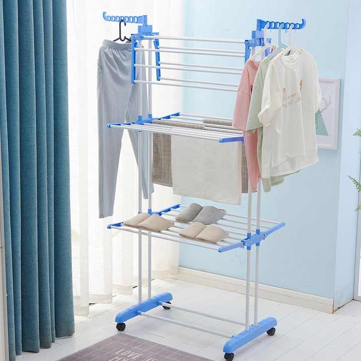 Metal Detachable Standing Type Balcony Folding Clothes Drying Rack ...
