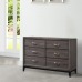 Modern Style Solid Oak Wood Dresser with <b>6</b> <b>Drawers</b> Eco-Friendly & Durable Foldable Metal Pulls in Gray and Black - Product Image 6