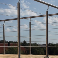 Rampe de parapet en acier inoxydable au design moderne pour escaliers, balcons, espaces extérieurs, hôtels, appartements, villas, fixation au sol, résistante à l'eau