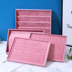 Espositore per Gioielli in Legno e Velluto Serie <span class=keywords><strong>Rosa</strong></span>, Organizzatore per Anelli e Orecchini - Product Image 5
